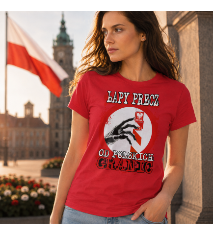 KOSZULKA DAMSKA PATRIOTYCZNI ŁAPY PRECZ